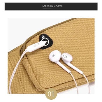 Prowalk tactical fanny pack for men and women, made of durable nylon, available in multicam or black, designed for running, cycling, and outdoor activities, featuring double zippers and adjustable strap for hands-free carry.