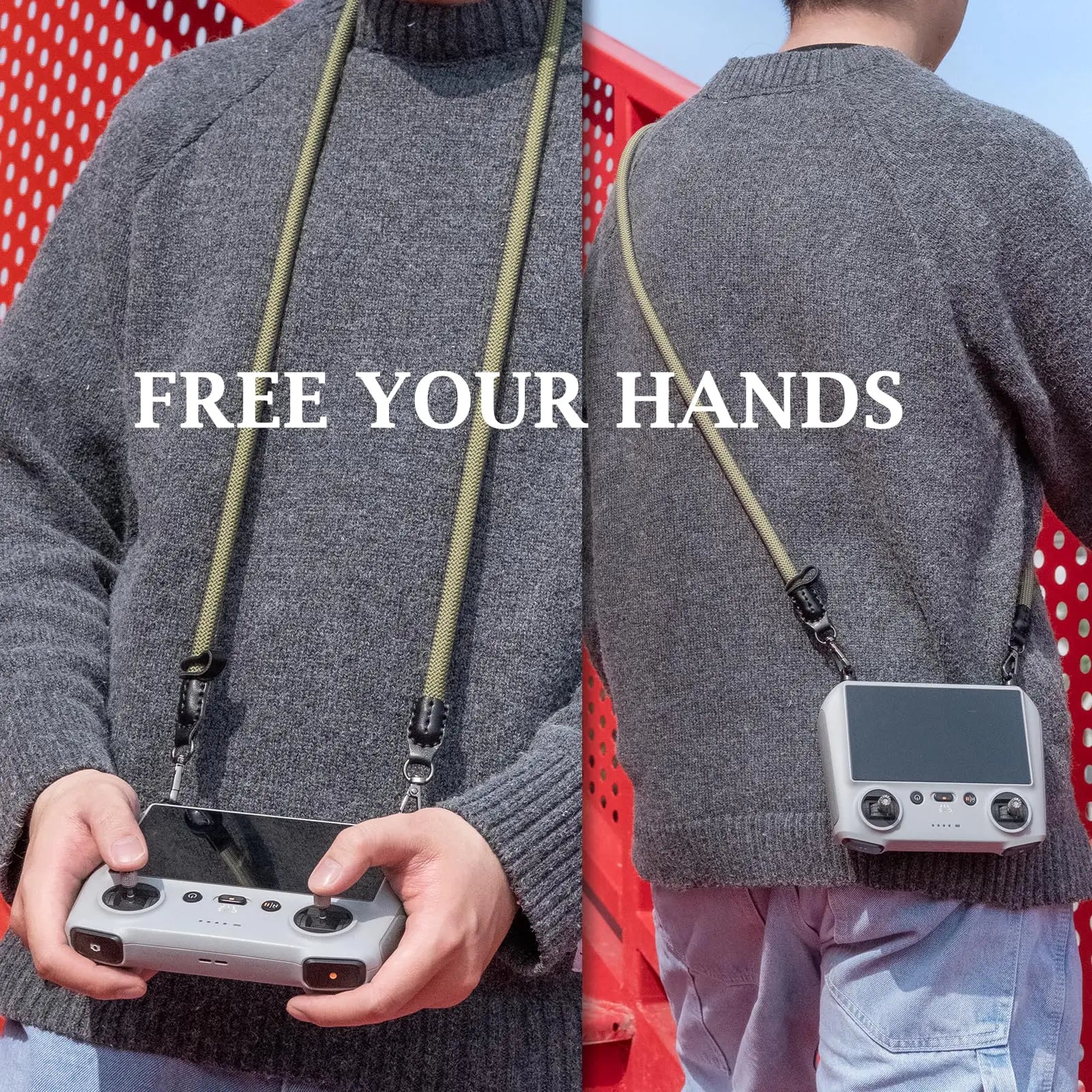 Lanyard for DJI RC & RC 2 & RC Pro Controller, Mini 4 Pro Lanyard RC Neck Strap, Nylon Lanyard Compatible For DJI NEO/Mini3/3Pro